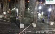 Metro Star hoàn thành đổ bê tông sàn B1, chuẩn bị đóng nắp hầm