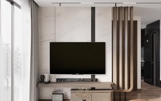 Nội thất sang trọng, tối giản trong căn hộ 2 phòng ngủ 75m2
