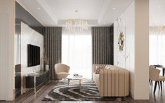 Nội thất căn hộ 3 phòng ngủ hiện đại sang trọng ngắm là mê
