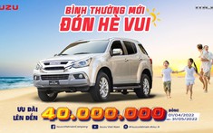 Khách mua xe Isuzu mu-X trong tháng 4 được hỗ trợ đến 40 triệu đồng