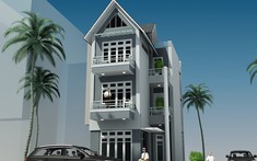 Kiến trúc sư tư vấn thiết kế nhà ống 3 tầng, mặt tiền 7m