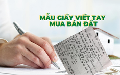 Mẫu giấy mua bán đất viết tay chuẩn, mới nhất 2022