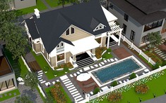Phương án thiết kế nhà vườn 1 tầng mái Thái từ kiến trúc sư