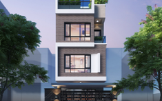 Đẹp mê mẫu nhà ống hiện đại 4 tầng mặt tiền 5m kết hợp kinh doanh