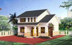 Mẫu thiết kế nhà vườn 1 tầng có gác lửng, diện tích đất 16x16m