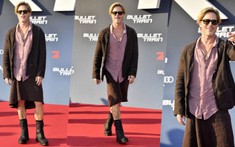 Tưởng đùa, ai ngờ Brad Pitt mặc váy tới thảm đỏ, 'sát thủ máu lạnh' lại 'lầy' đến thế!