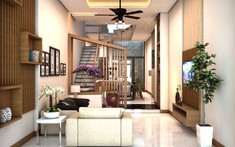 Mẫu thiết kế nhà ống 2 tầng 1 tum cho gia đình 3 thế hệ