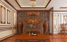 10 mẫu thiết kế phòng thờ tân cổ điển đẹp, độc đáo, sang trọng