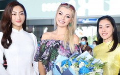 'Bà trùm hoa hậu' Phạm Kim Dung cùng Lương Thùy Linh diện áo dài, rạng rỡ chào đón Miss World 2021