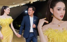 Nhã Phương diện đầm xẻ cao, tay trong tay cùng Trường Giang tại lễ trao giải 'Màn ảnh xanh'