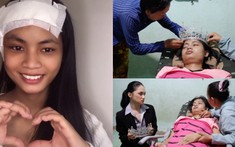 Hương Giang thăm Chau Kim Sang đang mê man vì ung thư, màn trao vương miện đặc biệt khiến fans rơi nước mắt