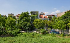 Nhà ống lệch tầng lấy cảm hứng từ nếp gấp của giấy tại Hà Nội