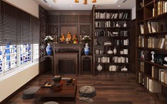6 mẫu phòng thờ kết hợp phòng đọc sách đẹp ấn tượng, hợp phong thủy
