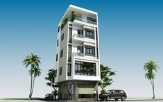 Tư vấn thiết kế nhà ống 5 tầng trên lô đất 48m2, hai mặt tiền