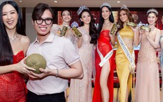 Á hậu Bảo Ngọc mang quà miền Tây tặng đương kim Miss Intercontinental khiến cả họp báo 'tròn mắt'