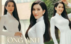 Á hậu Phương Anh nền nã trong áo dài trắng, khoe nhan sắc ngọt ngào chuẩn nàng thơ