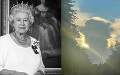 Đám mây lạ kỳ có hình dạng giống nữ hoàng Anh Elizabeth xuất hiện tại thị trấn sau khi bà băng hà