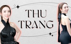'Chị Mười Ba' Thu Trang lên đồ gợi cảm, khoe lưng trần chuẩn style nữ chủ tịch dự triển lãm