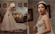 Diệu Nhi đi thử váy cưới sau khi xác nhận sẽ tổ chức hôn lễ vào tháng 10