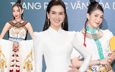 Diện áo dài nền nã tại Miss Grand Vietnam, Anh Thư 'cân' cả thảm đỏ với nhan sắc không tuổi