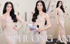 Á hậu Phương Anh diện váy dạ hội tinh xảo của nhà thiết kế Lê Long Dũng: Làm MC nhưng 'chuẩn style' Miss International