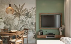 Ấn tượng nội thất phong cách Indochine kết hợp Tropical trong căn hộ 2PN+1