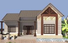 Mẫu gạch ốp mặt tiền nhà cấp 4 đẹp, giá rẻ 2022