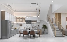 Tư vấn thiết kế nhà ống 2 tầng 3 phòng ngủ, diện tích 5x20m