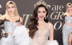 2 cô trò người đẹp đông fans hàng đầu: Minh Tú tóc vàng 'chất lừ', Thùy Tiên lộng lẫy tựa nữ hoàng