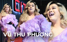 Vũ Thu Phương làm MC Miss International Queen Vietnam, diện đầm tím 'lịm tìm sim' đầy quyền lực