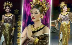 Đoàn Thiên Ân tỏa sáng tại show Trang phục truyền thống Indonesia, thần thái quyền lực lấn lướt dàn đối thủ