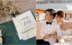 Lộ hình ảnh thiệp cưới cùng nơi tổ chức hôn lễ của Đỗ Mỹ Linh và thiếu gia Vinh Quang