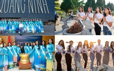 Hoa hậu Biển đảo Việt Nam 2022 tặng trống đồng cho Bảo tàng Quảng Ninh, cùng dàn thí sinh hoạt động bảo vệ môi trường