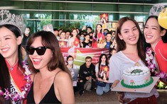 Mai Phương tặng bánh kem chúc mừng Miss Intercontinental - Bảo Ngọc, Minh Triệu ra tận sân bay đón học trò cưng