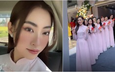 Lễ ăn hỏi của Đỗ Mỹ Linh: Dàn phù dâu toàn mỹ nhân Vbiz, có cả chân dài 1m22 bê tráp