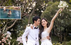Hôn lễ Bình An - Phương Nga: Cô dâu, chú rể bị đẩy xuống nước dưới thời tiết 20 độ C