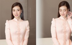 Lễ rước dâu của Đỗ Mỹ Linh: Nàng hậu diện áo dài pastel, gây thương nhớ với nhan sắc quá đỗi xinh đẹp