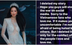 Á hậu Thái Lan xin lỗi fans Việt Nam: “Hy vọng dừng cuộc chiến trên mạng xã hội”