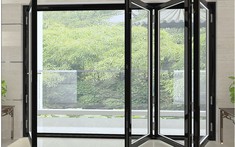 Mẫu cửa kính cường lực 4 cánh