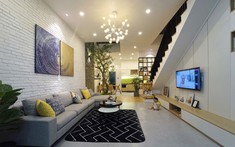 Thiết kế nhà ống 2 tầng 1 tum thoáng đẹp trên lô đất 77m2