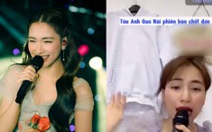 Hòa Minzy vừa bán hàng vừa giao lưu văn nghệ trên sóng livestream