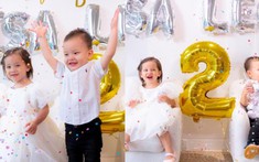Cặp song sinh Lisa - Leon tròn 2 tuổi, Hồ Ngọc Hà gói ghém tổ chức tiệc sinh nhật tại nhà cho hai con