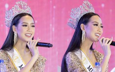 Hoa hậu Bảo Ngọc 'nuốt mic' từ tiếng Việt đến tiếng Anh tại họp báo