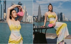 Lý Nhã Kỳ hiếm hoi nói về việc sở hữu vòng 1 'khủng', tự tin khoe dáng 'bốc lửa' ở xứ Ả Rập