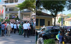 'Đội quân' YouTuber có mặt từ sớm để livestream phiên xử vụ bạo hành bé gái