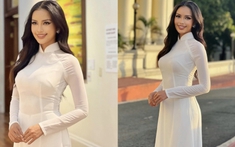 Ngọc Châu nền nã trong ngày thứ 4 ở Philippines: Đúng là con gái Việt Nam đẹp nhất khi mặc áo dài!