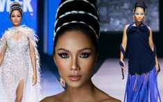 H'Hen Niê dành 1 tiếng đồng hồ làm tóc, làm vedette với chiếc đầu nấm độc nhất vô nhị