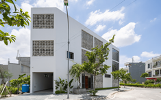 Nhà phố hiện đại trên đất hình tam giác tại khu đô thị mới Thái Bình