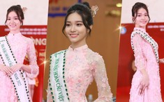 Hoa hậu Phạm Kim Ngân duyên dáng trong tà áo dài, chấm thi Nét đẹp Sư phạm 2022