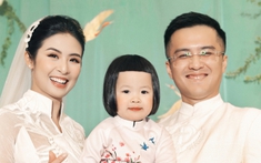 Đám cưới hoa hậu Ngọc Hân: Bé Bánh Bao gây sốt với lời chúc “sớm có baby ở trong bụng mẹ”